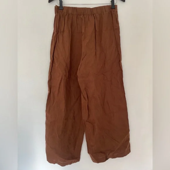 Tahari 100% Linen Wide Leg Pants Size S - Picture 2 of 3